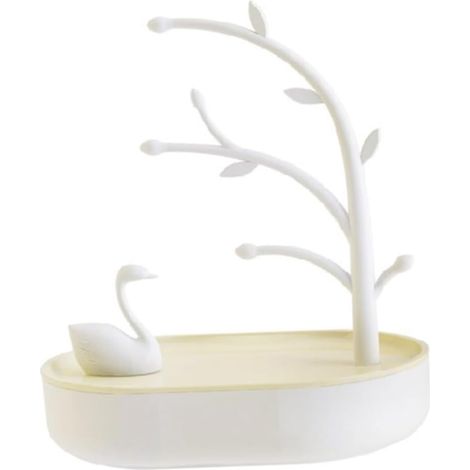 BEBUSINGOTO Présentoir rose pour boucles d'oreilles, 2 pièces, support de rangement pour bijoux (jaune) (1/4)