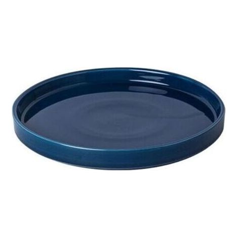 Plateau de pot de fleurs en céramique bleu de diamètre extérieur 13,8 cm adapté au bac de drainage des fleurs d'intérieur et d'extérieur 1 (1/4)