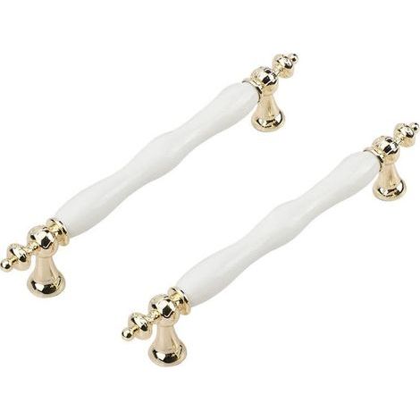 160mm 2 Pcs Céramique Poignée de Porte Vintage Armoire Porte Poignées Meubles Cuisine Tiroir Poignées pour Placards Barres Poignées Armoire Boutons