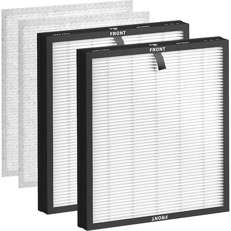 HY4866 - Lot de 2 filtres de rechange compatibles avec le purificateur d'air Morento HY4866 HY4866-WF 3 en 1 H13 - Filtre HEPA de rechange - Filtre à charbon actif et préfiltre