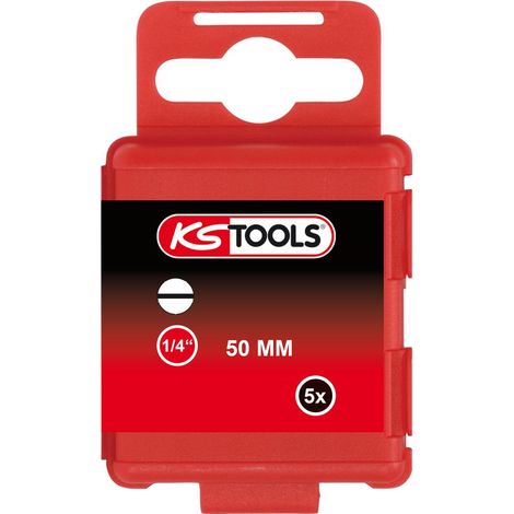 1/4" Embout de vissage Fente, 50mm, 1,5mm, pack de 5 (1/2)
