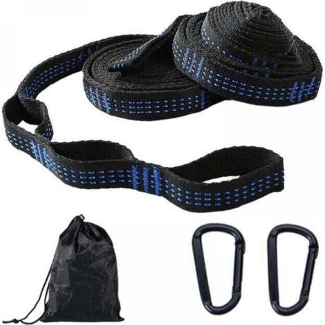 1 pair of hammock attachment sets, suspension set, 300 cm x 2.5 cm, max 200 kg for camping, hiking, picnics, outdoor travel (1/4)