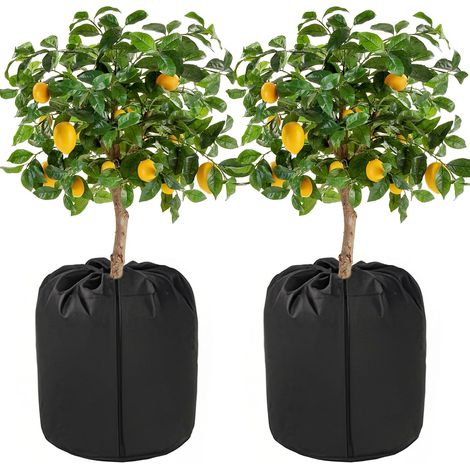 Protections Thermiques Réglables pour Pot de Fleur 40x35 cm - Duo de Housses Anti-Froid d'Extérieur (1/5)