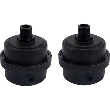 Confezione da 2 filtri silenziosi in plastica per compressore d'aria con elemento filtrante da 1/4" PT 12,7 mm (1/3)