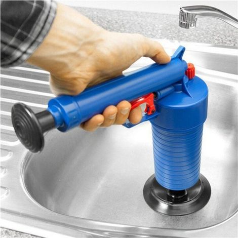 Vtizikl Pompa Ad Aria Alta Pressione Sifone Stura Lavandino Lavello Tubo Di Scarico Wc - (1/4)