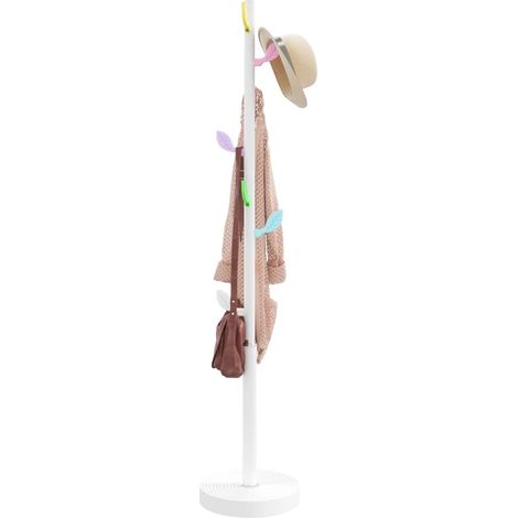 Garderobenständer Weiß 172 cm Pulverbeschichtetes Eisen