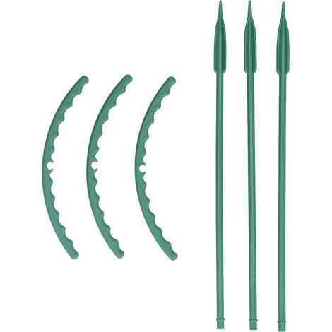 Support De Plante Demi-Rond Vert - Tuteur Pour Fleurs Et Légumes - Ensemble De 3 Pièces (1/5)