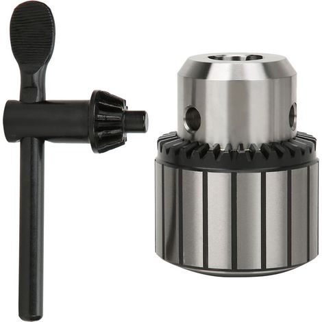 Mandrin de perçage haute précision 0.6-20mm en acier renforcé, compatible perceuse électrique 1-16mm avec clé incluse (1/5)