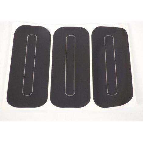 Autocollant lot 3 stickers PXP blanc numero course pour moto 0