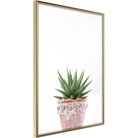 Affiche Murale Encadrée "Piece of Nature III" 30 x 42 cm Or