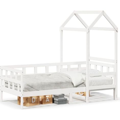 Maison Exclusive - Dormeuse con Tetto 80x200 cm Bianco in Legno Massello di Pino
