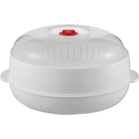 Vaporiera per microonde  Pentola per cottura a vapore in cucina - Vaporiera per microonde rinforzata, ideale per cucina, sala da pranzo, ristorante, per verdure, pasta, riso, uova e ravioli. (1/5)