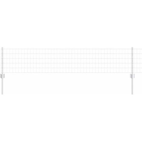 Grillage rouleau, Clôture avec poteaux Argent 0.4 x 50 m Acier (1/2)