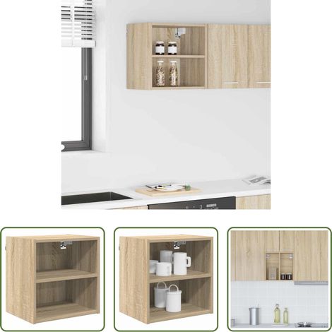 vidaXL Meuble suspendu - Armoire suspendue avec stockage Chêne Sonoma 40 x 29,5 x 40 cm (1/5)