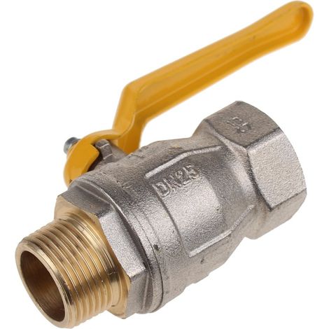 Universeel - rubinetto di gas per tubo ingas inox 1/2' ma / fem - 07110000 - 5401101559094