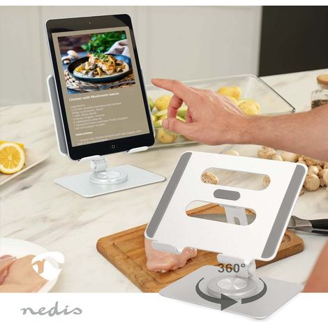 Nedis Tablet-Ständer / Vollbeweglich / Silber