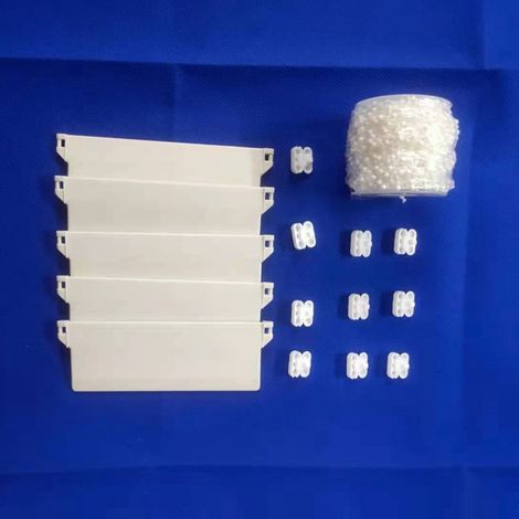 Kit d'accessoires pour store vertical 127 mm : chaînette de 20 m, 10 boucles à billes, 5 panneaux inférieurs (1/5)