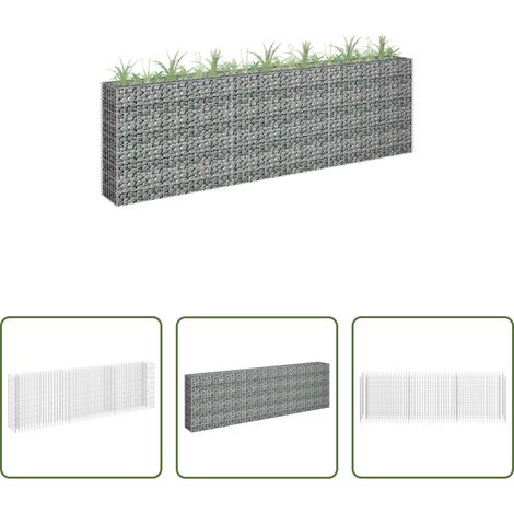 Bordure de jardin - Lit surélevé à gabion Acier galvanisé 270x30x90 cm (1/5)