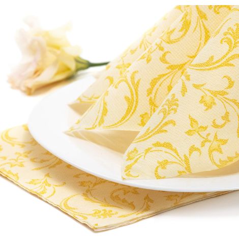 PAPSTAR Tovaglioli, Fazzoletto, Gelb, 7.8 x 20 x 20 cm, 50 unità (1/3)