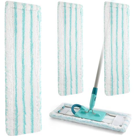 Set of 3 Microfiber Replacement Mop Covers for Leifheit Profi XL Floor Mop, Compatible with Home Floor Cleaning (1/5)