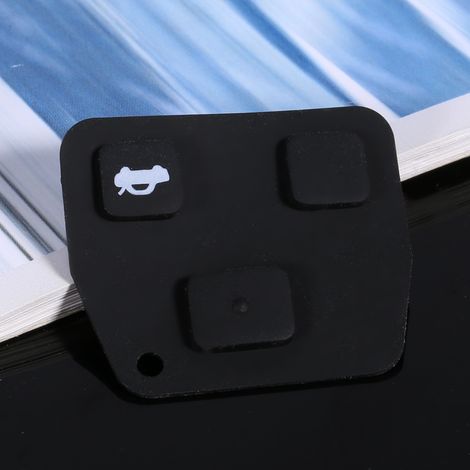 Coque de télécommande auto 3 boutons avec patins en caoutchouc pour Toyota Avensis Corolla Lexus Rav4, coque de clé voiture remplacement, étui silicone protecteur. (1/5)