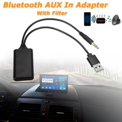 Adaptateur Bluetooth - Récepteur Audio Sans Fil pour Voiture - Compatible BMW E90 E91 E92 E93 - Prise Aux 3,5 mm - USB et Câble Intégré - 1 Pièce (1/4)