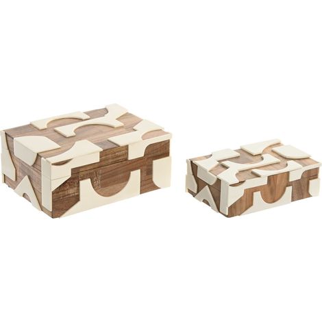 Joyero Set 2 Acacia Resina 18X13X7,5 15X10X5 (1/3)