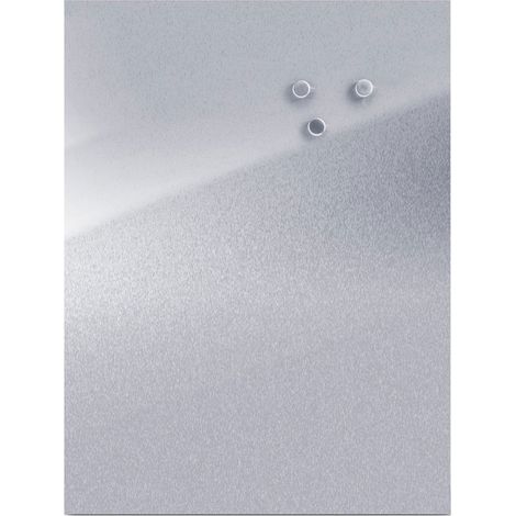 Magnettafel für Notizen INOX + 3 Magnete, silbern, 60x80 cm, ZELLER