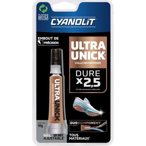 Colle universelle instantanée - CYANOLIT - ULTRA UNICK - Gel 10 g - Ultra-rapide - Polyvalente (1/4)