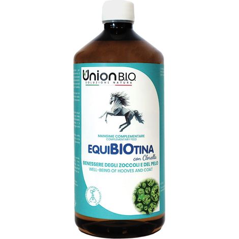 EQUIBIOTINA soluzione naturale per per il benessere degli zoccoli del pelo e per le difese immunitarie 1000 ml