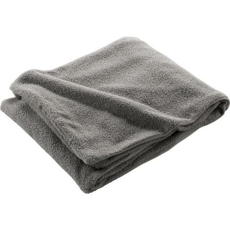 Plaid Bouclette "Wooly" 180x220cm Gris (1/5)