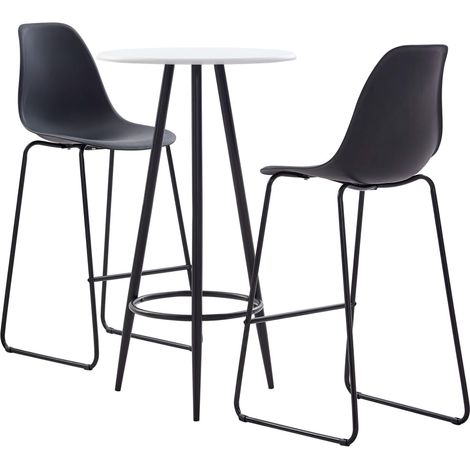 3-tlg. Bar-Set Kunststoff Schwarz