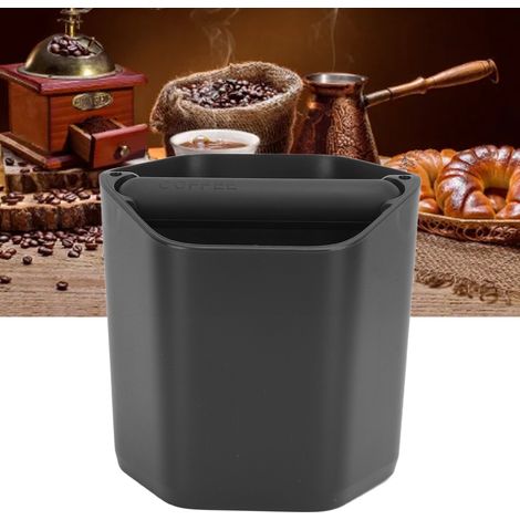 Eimer für Kaffeesatz, Eimer für gemahlenen und pulverisierten Kaffee, Behälter für Kaffeesatz, Abfalleimer für Kaffeesatz, Abfalleimer für Kaffeepulver (schwarz) (1/5)
