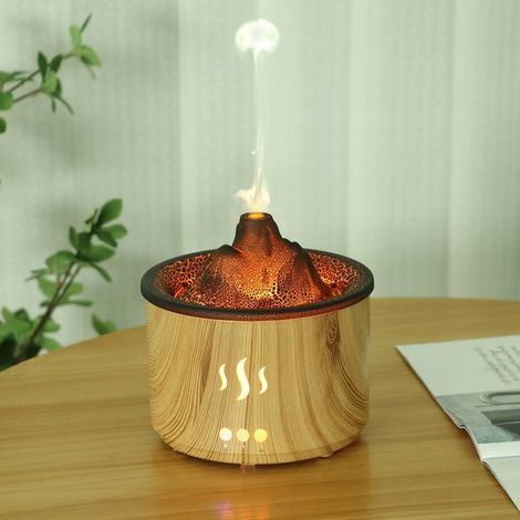 Diffusore di aromi da 260 ml, in legno, a ultrasuoni, con luce LED e telecomando. (1/4)