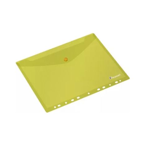 PP A4 Briefumschlagmappe mit Europerforation, gelb
