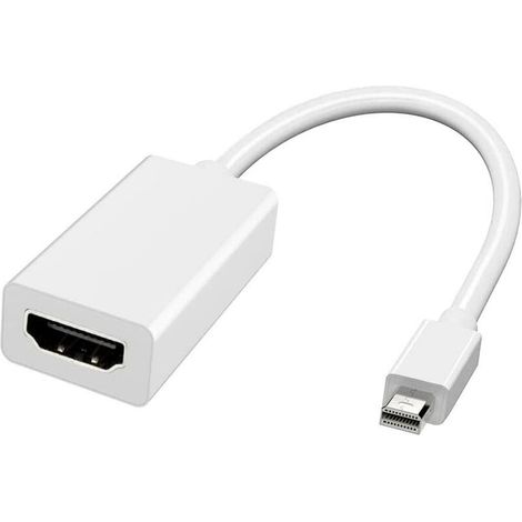 Adaptateur Mini DisplayPort vers HDMI - Conversion Thunderbolt vers HDMI - Pour Ordinateur Portable et Écran - 1080P - Blanc - 1 Pièce (1/5)