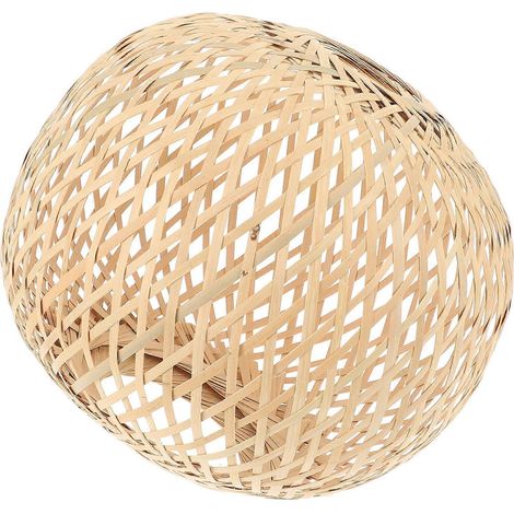 Abat-jour artisanal en bambou, abat-jour tissé en bambou, accessoire pour lampe d'intérieur (1/5)