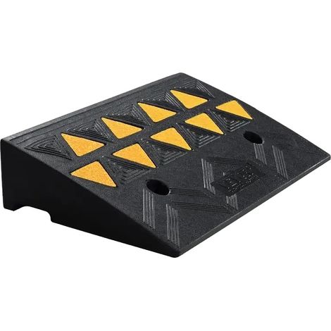 Rampe de seuil, matériau en caoutchouc solide, dimensions 50x30x10,8 cm, capacité de charge maximale 15 tonnes, compatibilité fauteuil roulant, idéale pour les surfaces inégales (1/5)