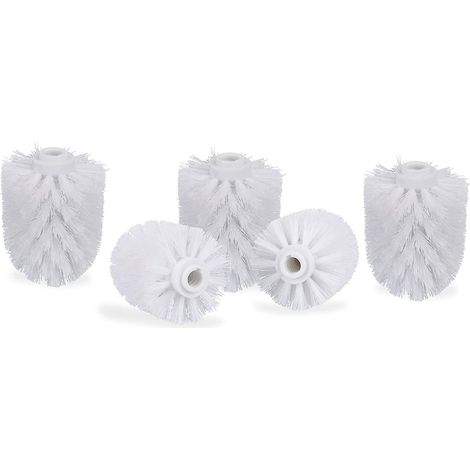 blanc Tte De Rechange Pour Brosse Wc Lot De 5 Orifice 810cm (1/5)