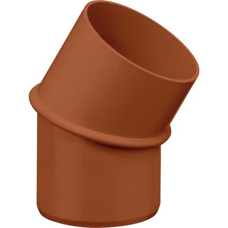 INEFA Regenrohrbogen 30 Grad für Fallrohr, PVC Verbindungsstück Dachrinnenzubehör, einfache Montage, Made in Germany - DN100 / 100mm Braun