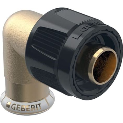 Geberit Mapress acciaio inossidabile Mapress raccordo a gomito di transizione 90° con MasterFix, 61120