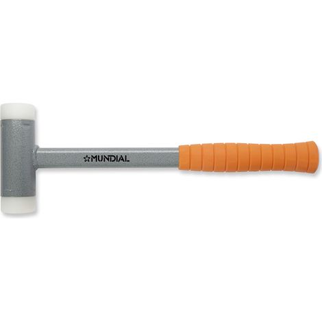 MAZZUOLA MARTELLO ANTIRIMBALZO CON MANICO IN ACCIAIO Ø40mm o Ø60 mm MUNDIAL, "35mm"
