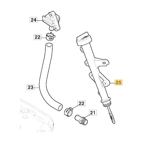ORIGINAL STIGA Motorölmessstab Stecker TRE 635V Rasentraktor 118551539/0