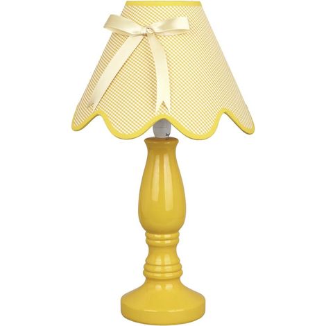 Lampe de table Candellux LOLA jaune céramique E14 41cm (1/2)