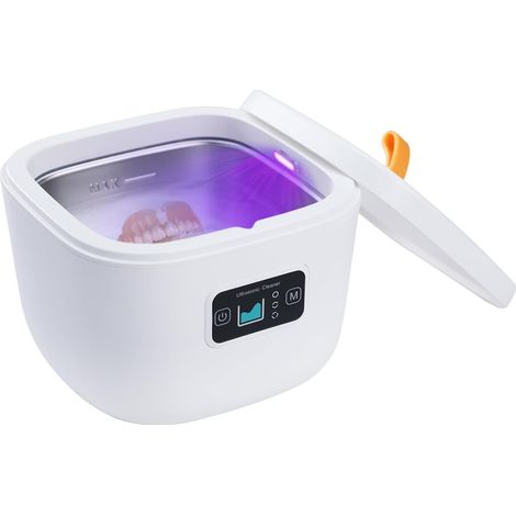 Ultraschall-Reinigungsgerät für Schmuck, Brillen, Münzen, Zahnersatz, 255 ml Tankinhalt, 360°-Ultraschallreiniger mit 4 Reinigungsmodi für Schmuck, Zahnersatz, Münzen (1/5)