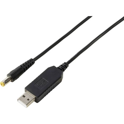 VOLTCRAFT Transformateur de tension USB cylindrique 5.5 x 2.1 mm Black convertisseur DC/DC, avec adaptateur DC (1/4)