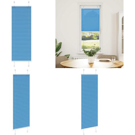 vidaXL Store plissé bleu 40x150 cm largeur du tissu 39,4 cm polyester (1/5)