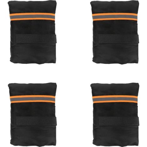 Set mit 4 wiederverwendbaren, frostbeständigen und isolierten Außenwasserhahnabdeckungen mit reflektierenden Streifen für kaltes Wetter (orange) (1/5)
