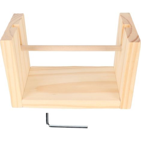 Porte-fil horizontal en bois 20cm pour couture et patchwork, support à bobine DIY pour accélérer le tissage (1/5)
