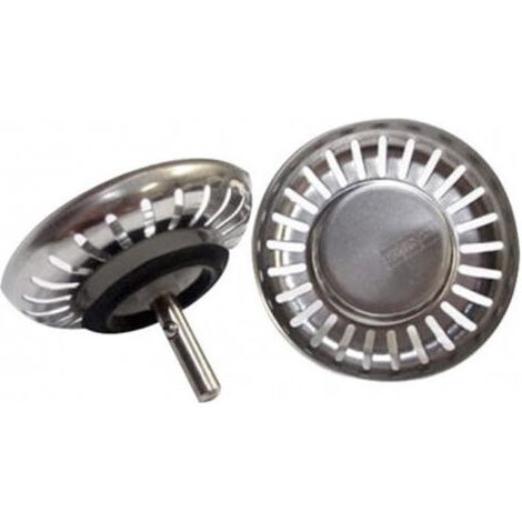 Bouchon évier avec filtre 81 mm – Panier à filtre manuel – Pièce authentique pour éviers – Filtration efficace des débris